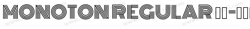MONOTON REGULAR 字体字体转换